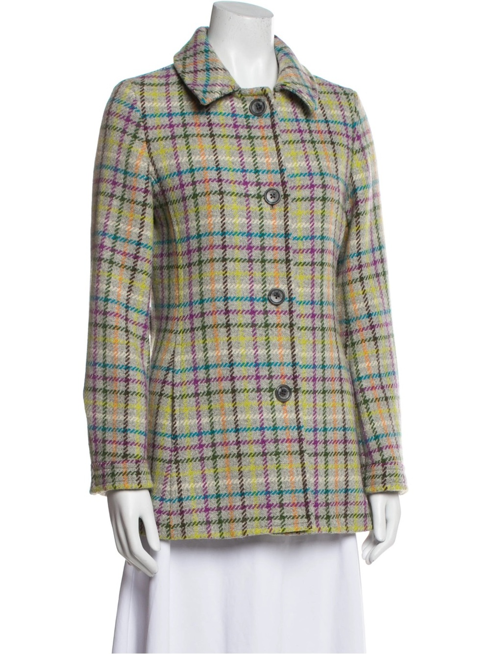 Coach Plaid Tattersall Women’s Wool Coat